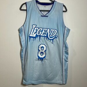 Unbranded Kobe Bryant Legend 8 & 24 Jersey Unisex Size L Blue Ice and Snow